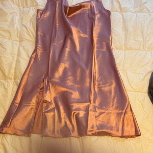 Satin Pink Slip Dress